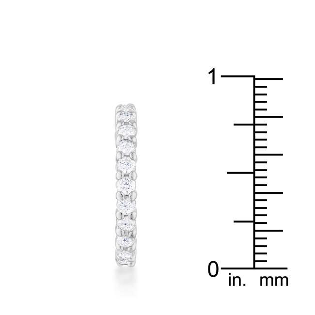 Lovcia Timeless Round-Cut Cubic Zirconia Rhodium Eternity Ring-Rings-5-5