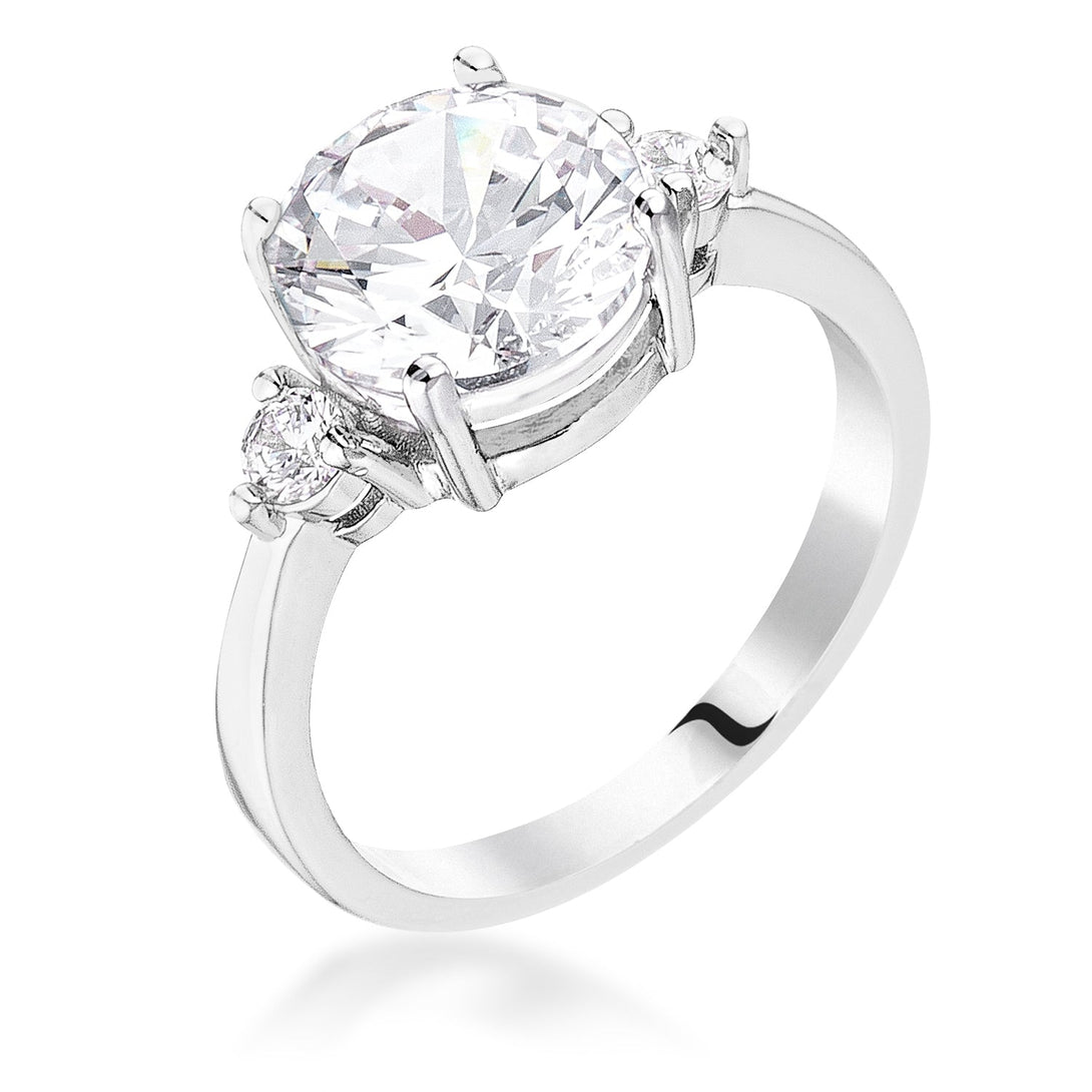 Lovcia Timeless Trio Cubic Zirconia Engagement Ring-Rings-5-5