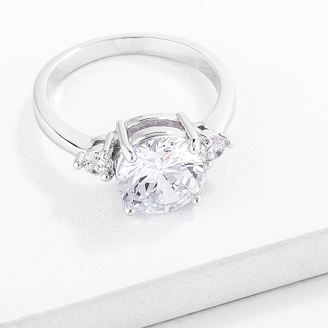 Lovcia Timeless Trio Cubic Zirconia Engagement Ring-Rings-5-5