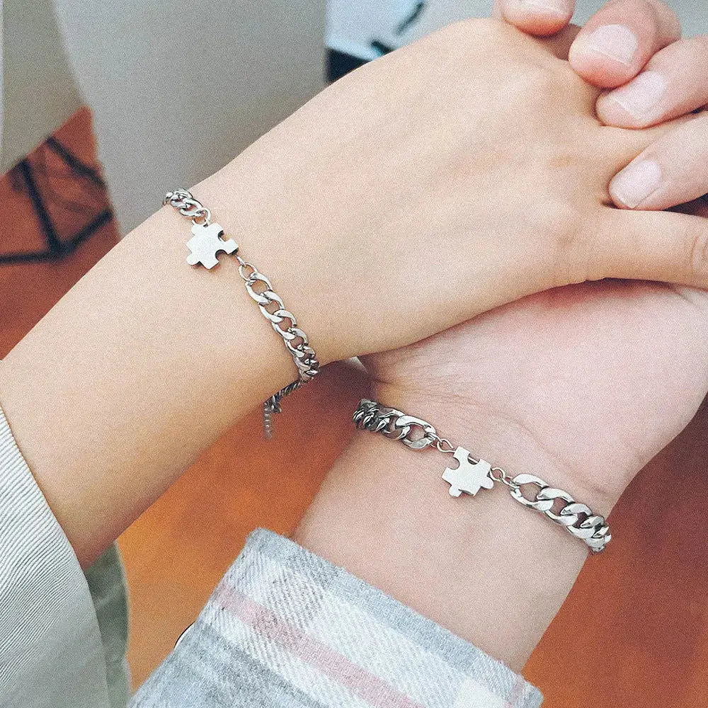 Lovcia Titanium Set Bracelet Jewellery For Men And Women-Bracelets-Steel color-Steel color