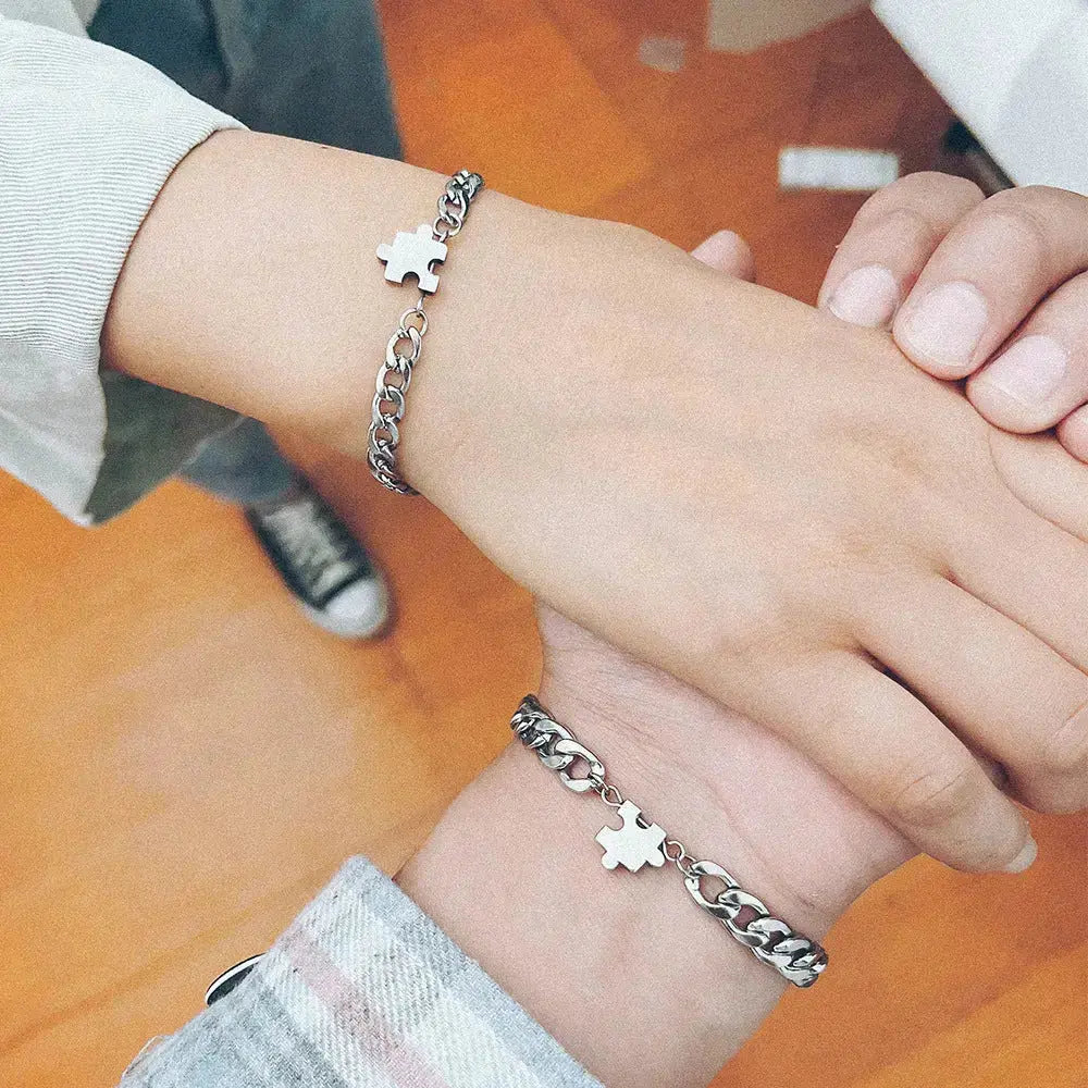 Lovcia Titanium Set Bracelet Jewellery For Men And Women-Bracelets-Steel color-Steel color