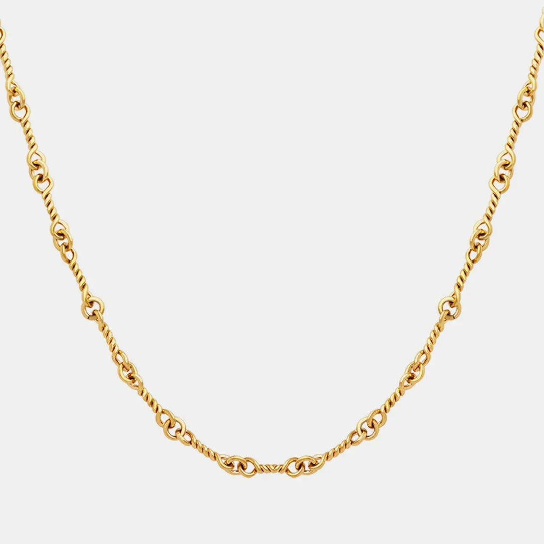 Lovcia Titanium Steel Chain Link Necklace-Necklaces-Gold-One Size-Gold