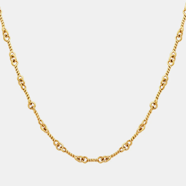 Lovcia Titanium Steel Chain Link Necklace-Necklaces-Gold-One Size-Gold