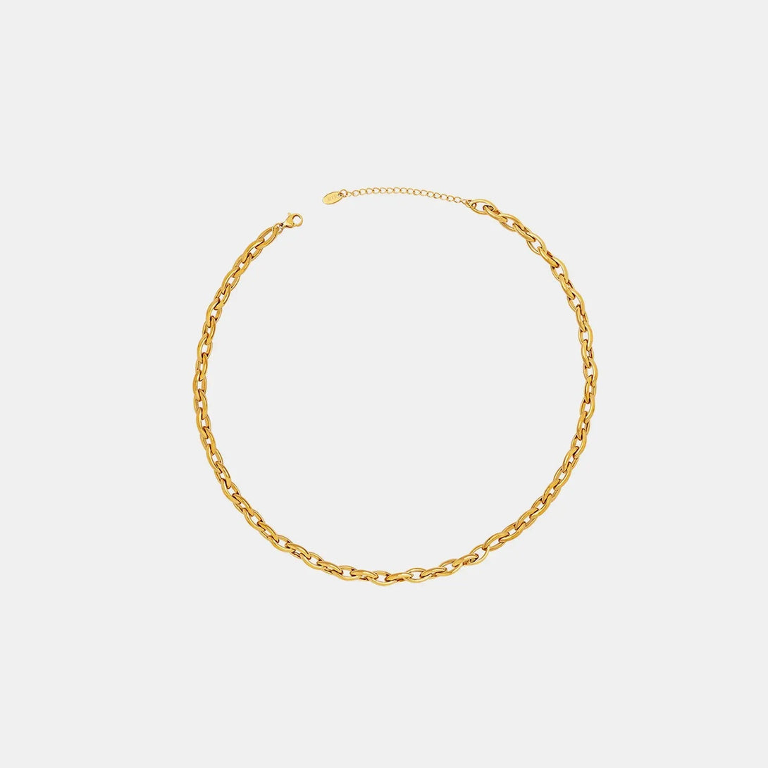 Lovcia Titanium Steel Chain Necklace-Necklaces-Gold-One Size-Gold