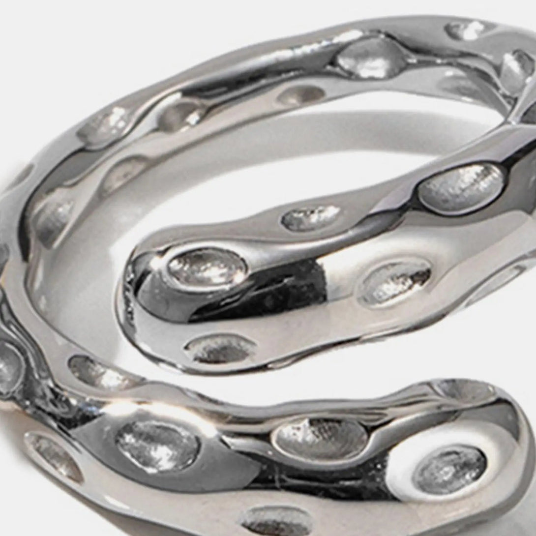 Lovcia Titanium Steel Gold-Plated Bypass Ring-Rings-Gold-One Size-Gold