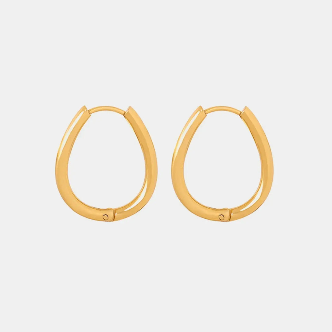 Lovcia Titanium Steel Huggie Earrings-Earrings-Gold-One Size-Gold