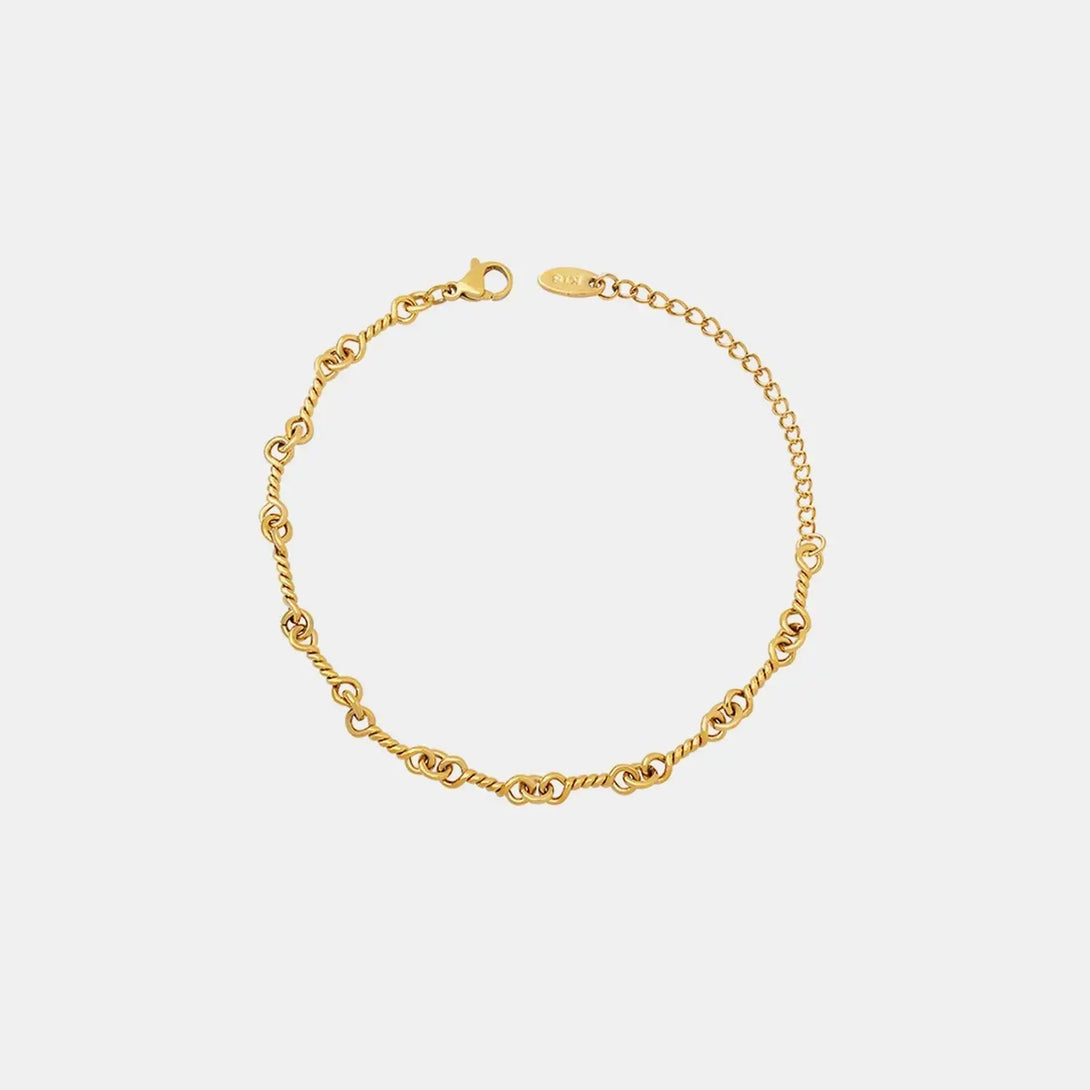 Lovcia Titanium Steel Link Chain Bracelet-Bracelets-Gold-One Size-Gold