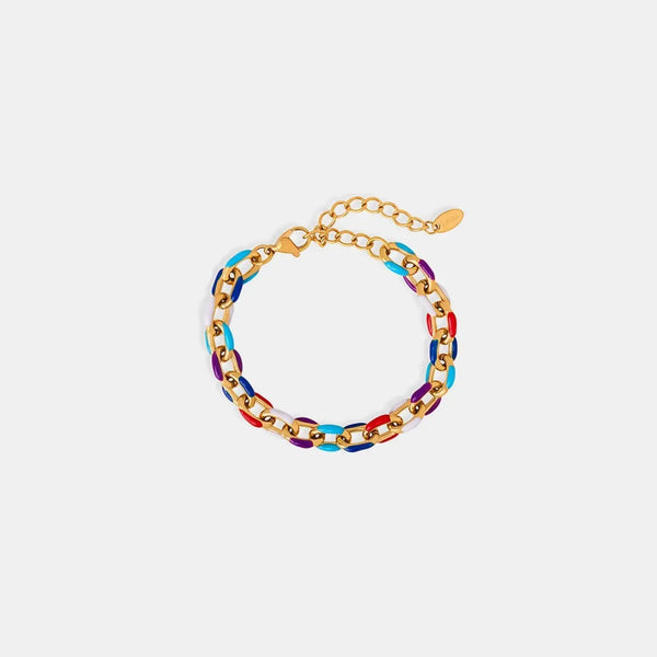 Lovcia Titanium Steel Oil Drip Chain Bracelet-Bracelets-Gold-One Size-Gold