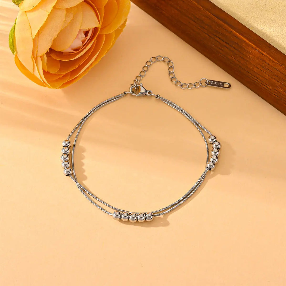 Lovcia Titanium Steel Snake Bones Chain Fashion Necklace for Women-Necklaces-Steel Bracelet M606-Steel Bracelet M606