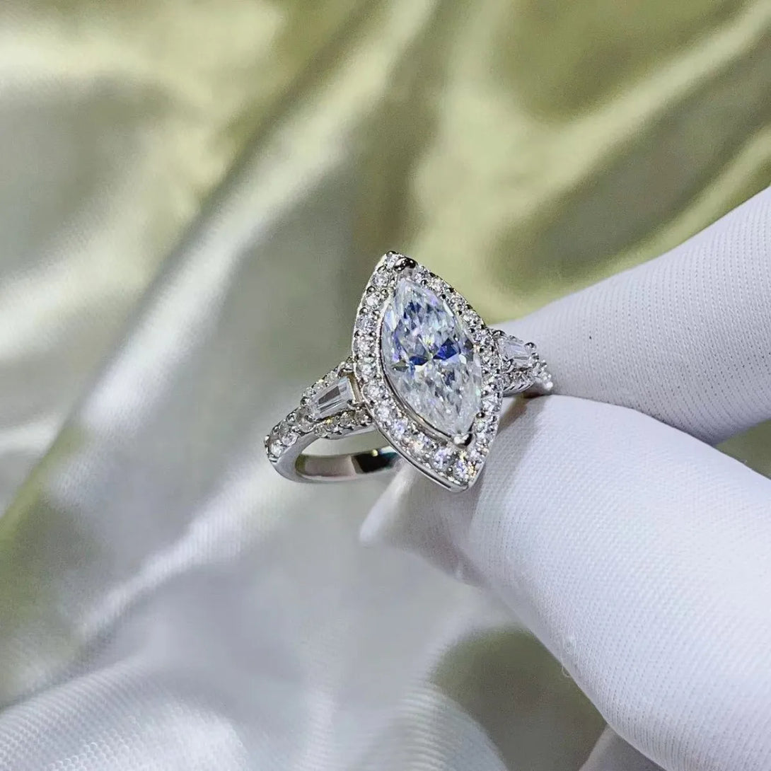 Lovcia Transcends Trends 2 Carat Moissanite 925 Sterling Silver Ring for Women - White-5- - Buy latest trendy Rings for Women and Girls