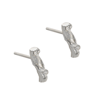 Lovcia Tree Branch Stud Earrings 10mm 925 Gold Plated-Earrings-Silver-