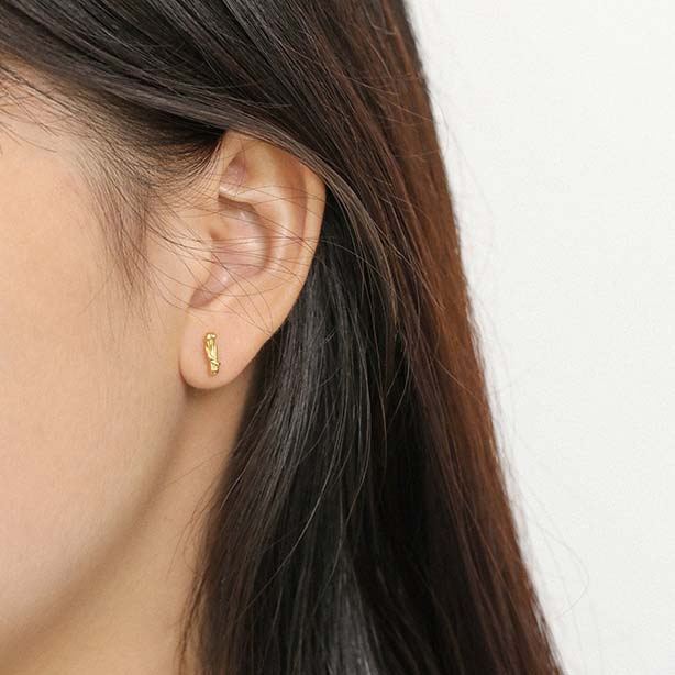 Lovcia Tree Branch Stud Earrings 10mm 925 Gold Plated-Earrings-Yellow Gold-