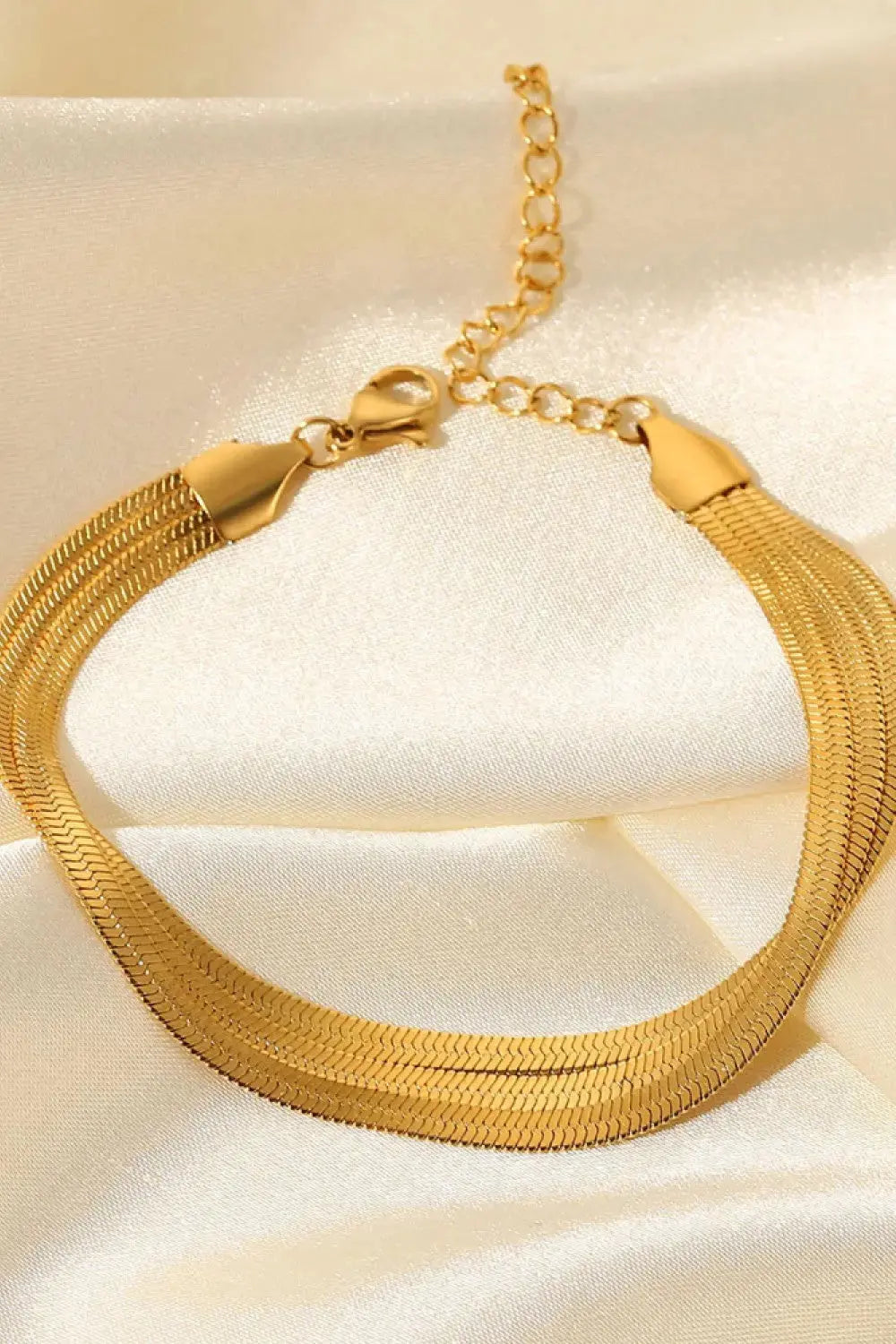 Lovcia Triple-Layered Snake Chain Bracelet-Bracelets-Gold-One Size-Gold