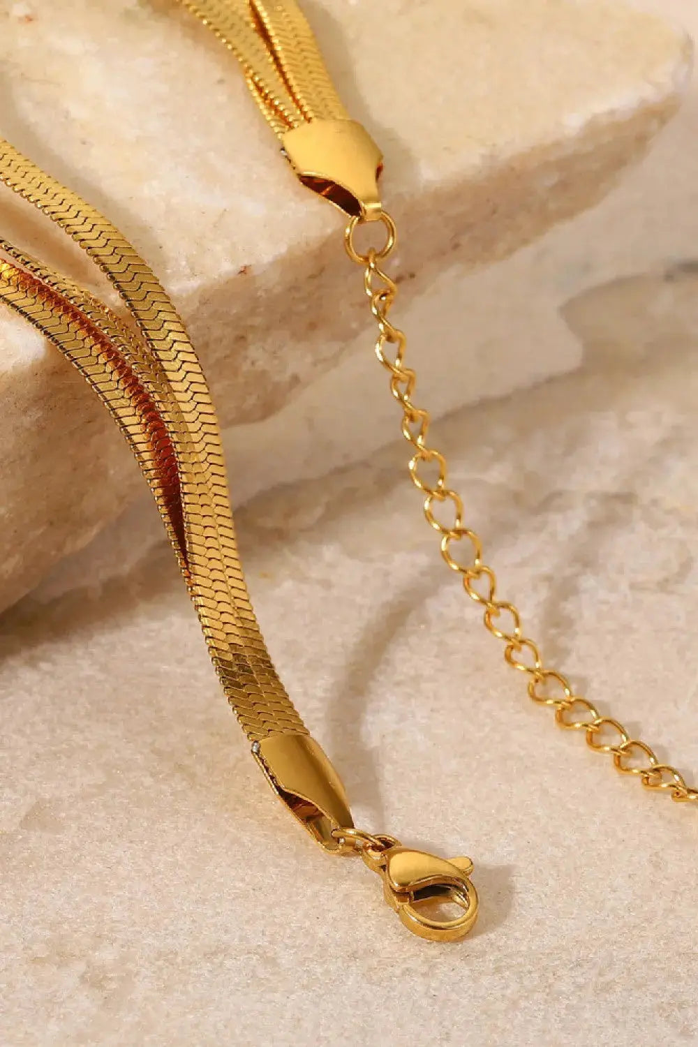 Lovcia Triple-Layered Snake Chain Bracelet-Bracelets-Gold-One Size-Gold