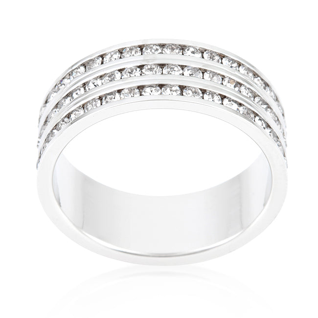 Lovcia Triple Row Radiant Crystal Eternity Ring-Rings-4-4