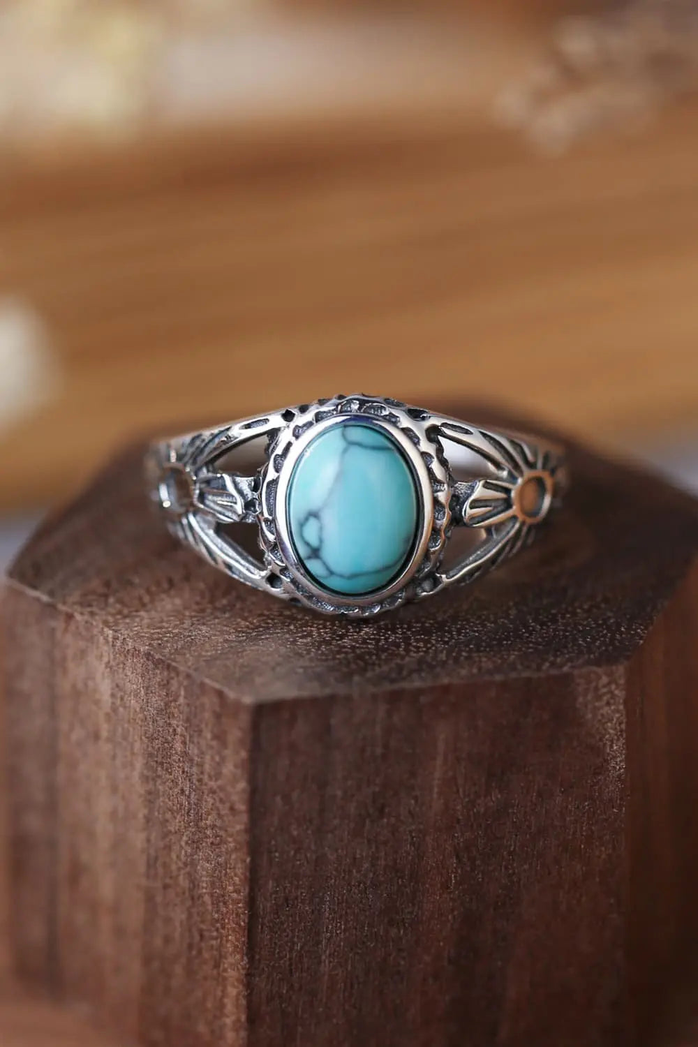 Lovcia Turquoise 925 Sterling Silver Ring-Rings-Silver-5-Silver
