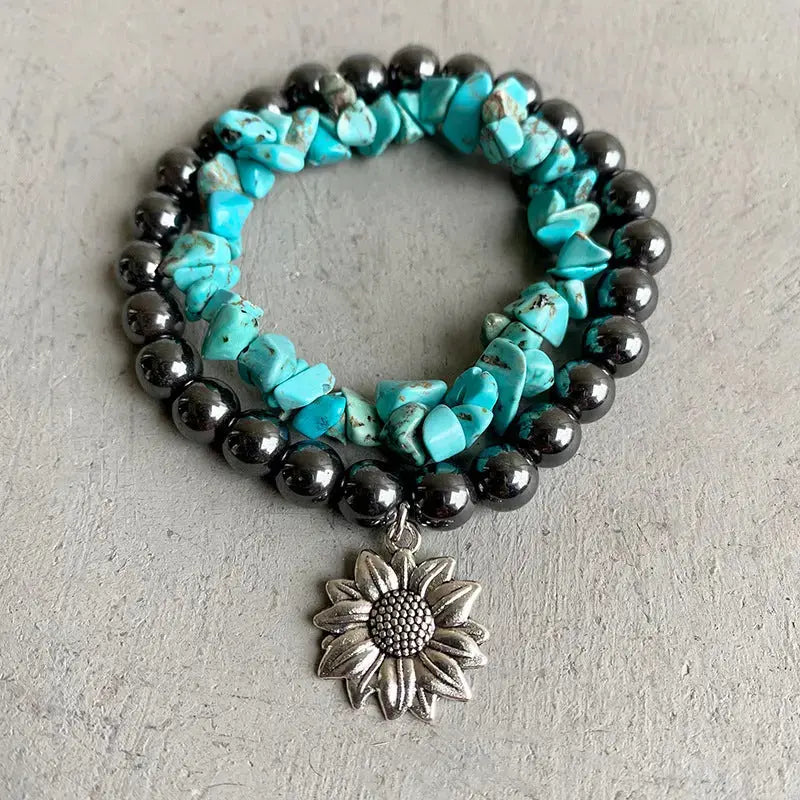 Lovcia Turquoise Alloy Bracelet-Bracelets-Style C-One Size-Style C