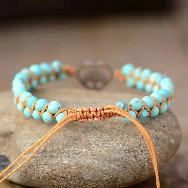 Lovcia Turquoise Beaded Bracelet-Bracelets-Pastel Blue-One Size-Pastel Blue