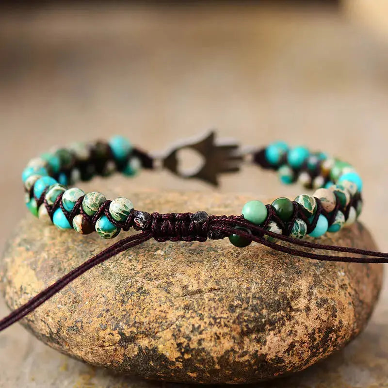 Lovcia Turquoise Beaded Bracelet-Bracelets-Pastel Blue-One Size-Pastel Blue