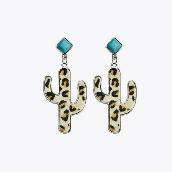 Lovcia Turquoise Cactus Earrings-Earrings-Style A-One Size-Style A