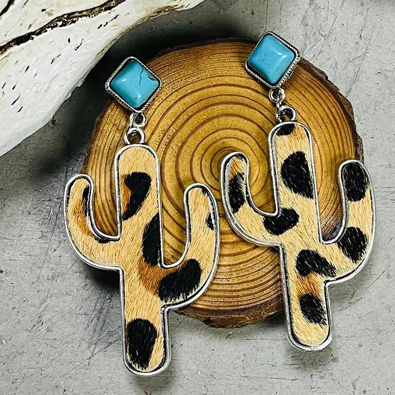 Lovcia Turquoise Cactus Earrings-Earrings-Style C-One Size-Style C