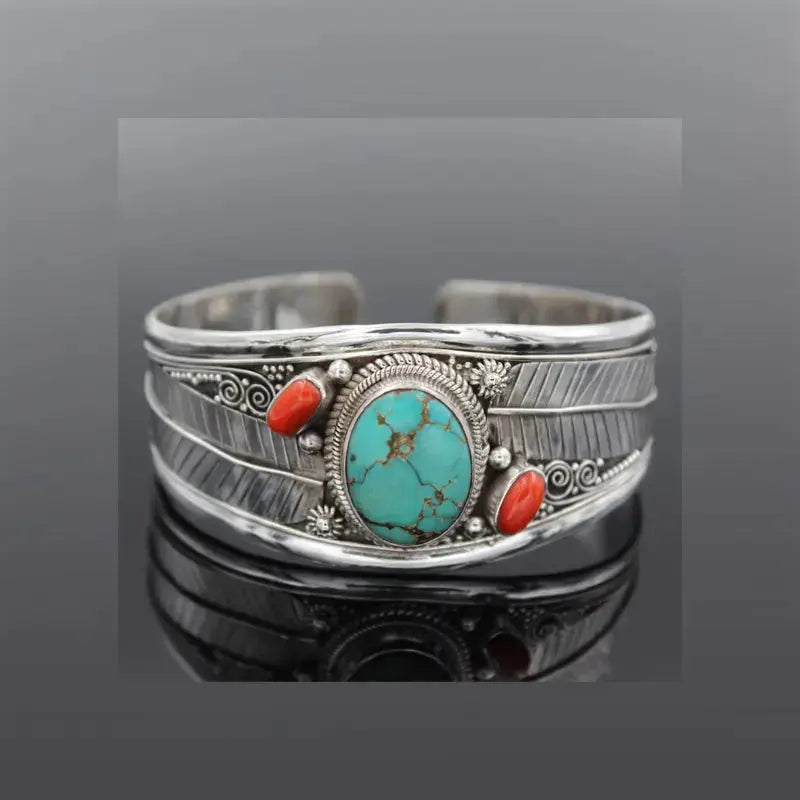 Lovcia Turquoise Open Bracelet-Bracelets-Style A-One Size-Style A