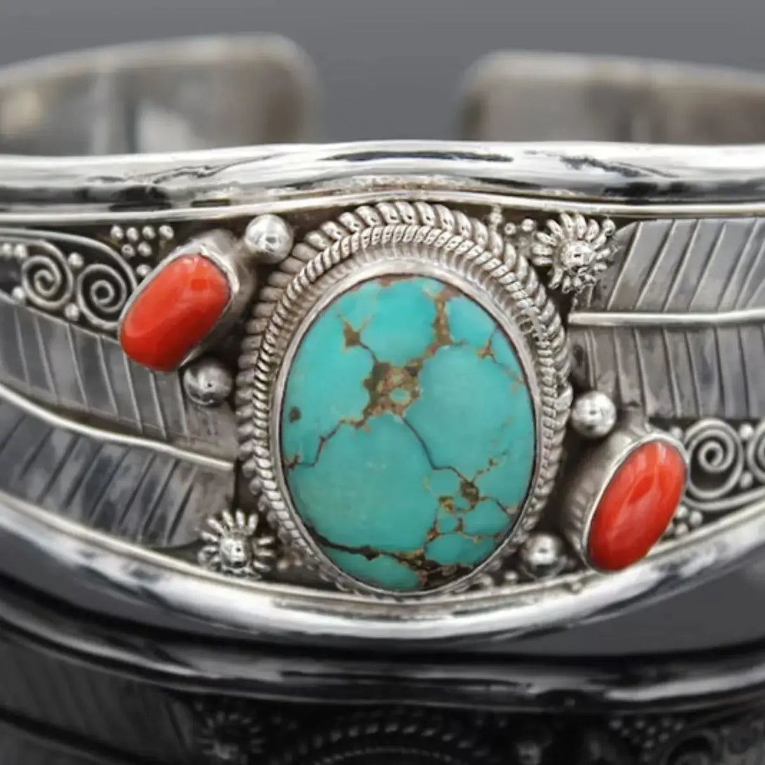 Lovcia Turquoise Open Bracelet-Bracelets-Style A-One Size-Style A