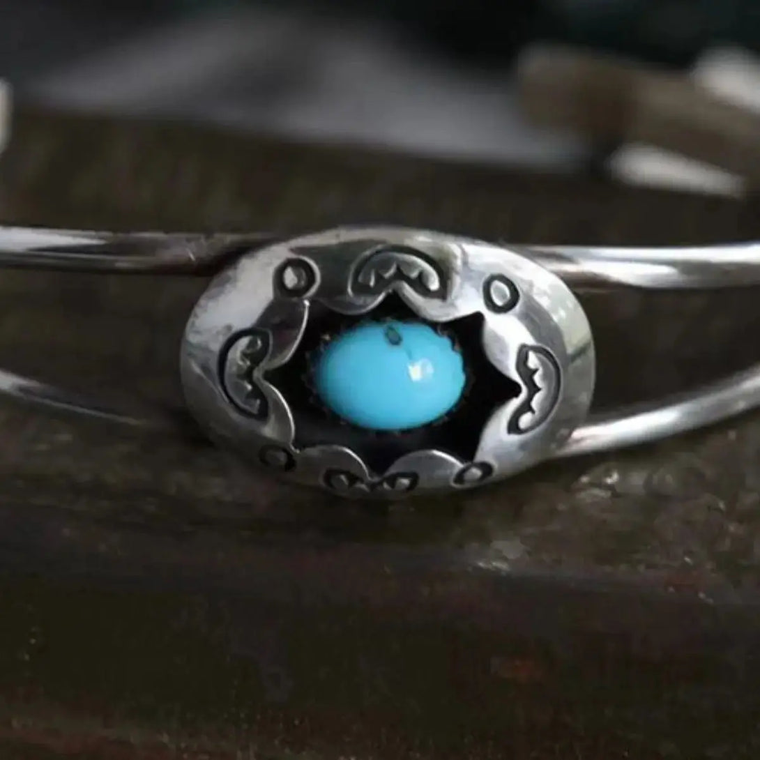 Lovcia Turquoise Open Bracelet-Bracelets-Style A-One Size-Style A