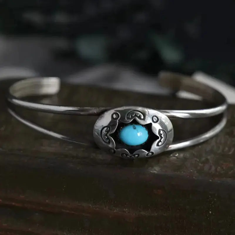 Lovcia Turquoise Open Bracelet-Bracelets-Style B-One Size-Style B