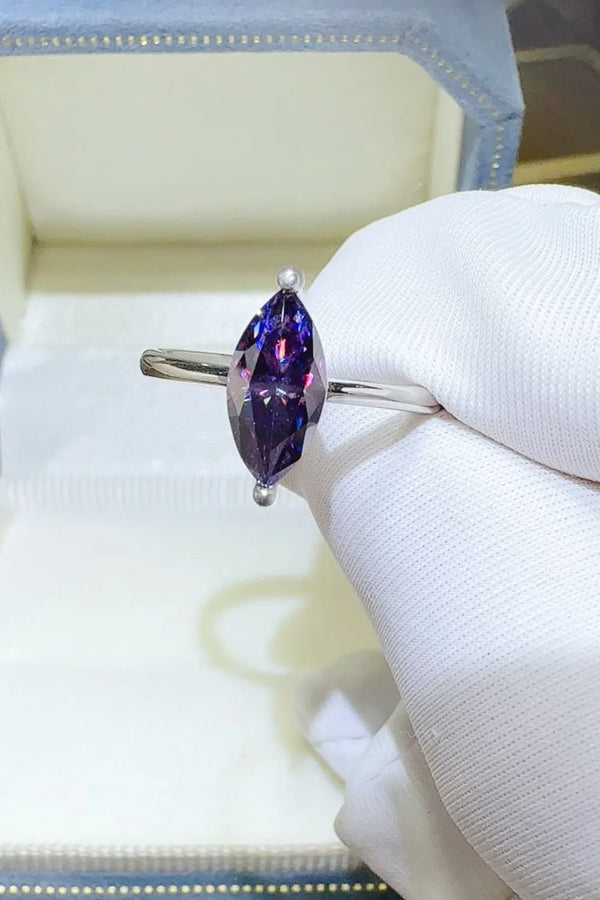 Lovcia Twilight Marquise 2 Carat Moissanite 925 Sterling Silver Ring for Women - Violet-5- - Buy latest trendy Rings for Women and Girls