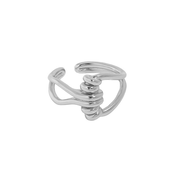 Lovcia Twist Knot Adjustable Ring 925 Sterling Silver Gold-Rings-Yellow Gold-Yellow Gold