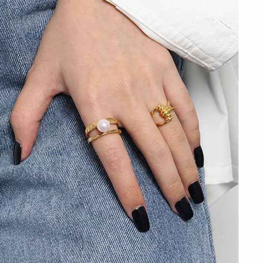 Lovcia Twist Knot Adjustable Ring 925 Sterling Silver Gold-Rings-Yellow Gold-Yellow Gold