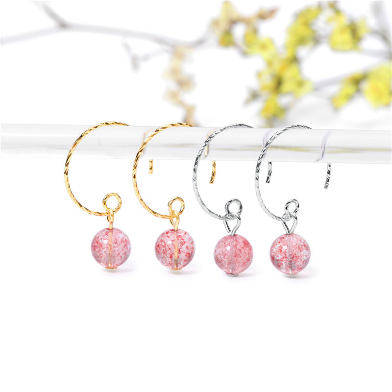 Lovcia Twisted Circle 15mm Earring Hooks 925 Silver Gold-Rose Gold-Rose Gold