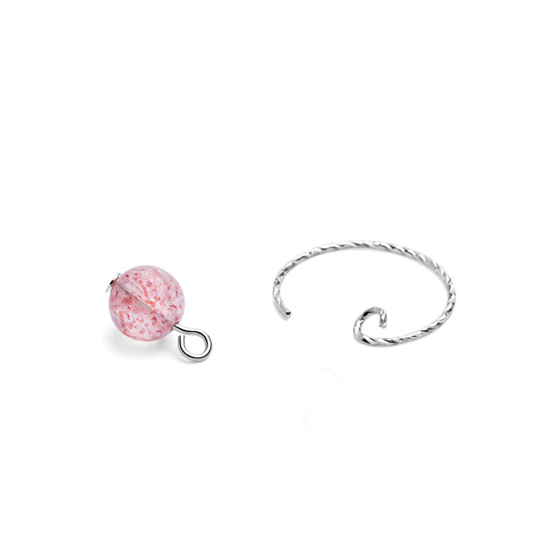 Lovcia Twisted Circle 15mm Earring Hooks 925 Silver Gold-Rose Gold-Rose Gold