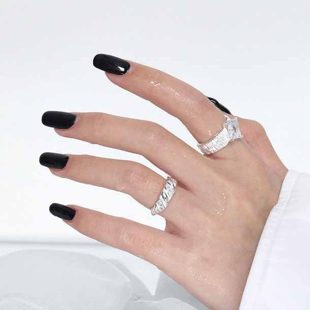 Lovcia Twisted CZ Ring 925 Silver Gold Plated Adjustable-Rings-Yellow Gold-Yellow Gold