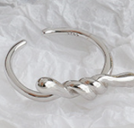 Lovcia Twisted Wave 925 Sterling Silver Adjustable Ring-Rings-Jf246-1 Silver-