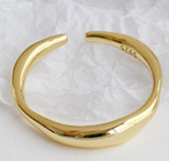 Lovcia Twisted Wave 925 Sterling Silver Adjustable Ring-Rings-Jf246-2 Yellow Goldgold-