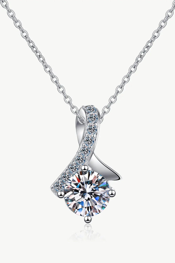 Lovcia Unique and Chic Moissanite Pendant Necklace-Necklaces-Silver-One Size-Silver