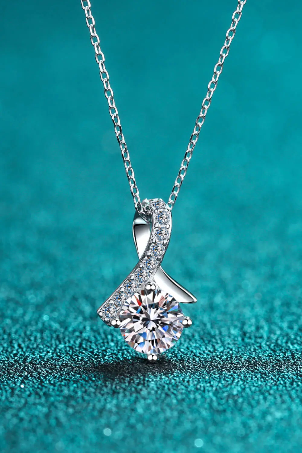 Lovcia Unique and Chic Moissanite Pendant Necklace-Necklaces-Silver-One Size-Silver