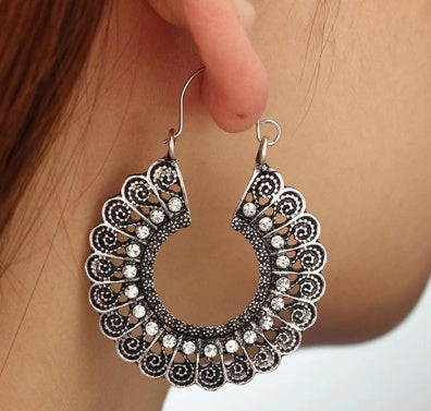 Lovcia Unique Vintage-Inspired Designs Bohemian Hoop Earrings Collection for Women-Earrings-B-B