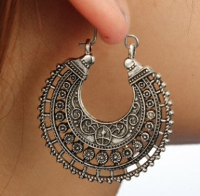 Lovcia Unique Vintage-Inspired Designs Bohemian Hoop Earrings Collection for Women-Earrings-D-D