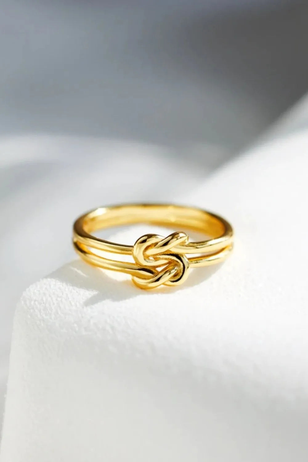 Lovcia Unity Loop 925 Sterling Silver Knotted Ring for Women - Gold-6- - Buy latest trendy Rings for Women and Girls