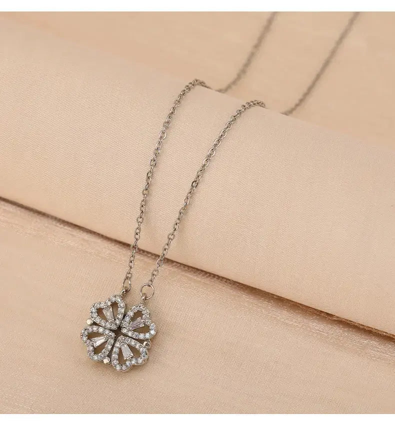 Lovcia Variety Four-leaf Clover Non-fading Light Luxury Titanium Steel Necklace-Necklaces-Gold-With box-Gold