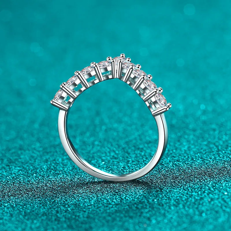Lovcia Vega Gleam 925 Sterling Silver Moissanite V Shape Ring for Women - Silver-4- - Buy latest trendy Rings for Women and Girls