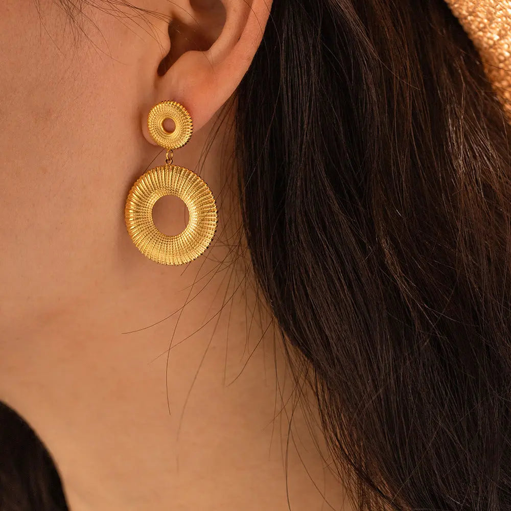 Lovcia Versatile Women's Titanium Steel Earrings - Fade Resistant-Earrings-JDEW2305012-JDEW2305012