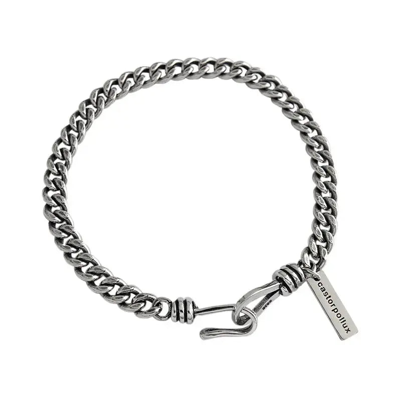 Lovcia Vinatge Hollow Chain Fashion 925 Sterling Silver Bracelet