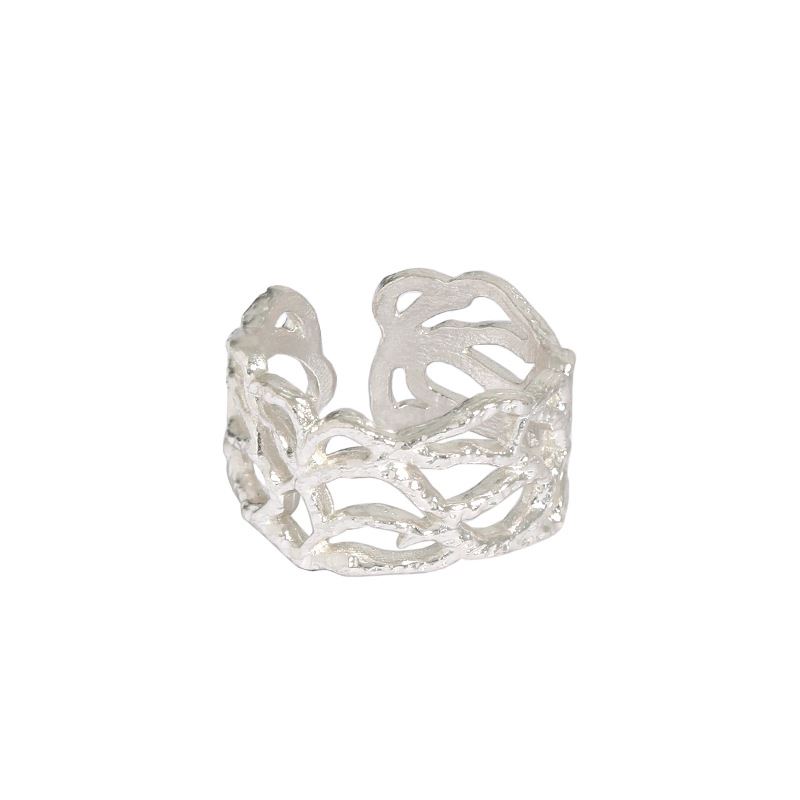 Lovcia Vintage 925 Sterling Silver Adjustable Ring 16.5mm-Rings-