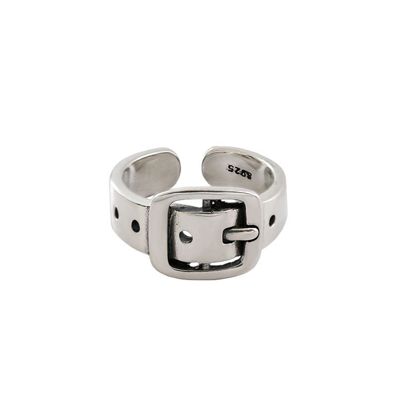 Lovcia Vintage 925 Sterling Silver Adjustable Ring Jewellery-Rings-