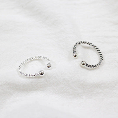Lovcia Vintage 925 Sterling Silver Adjustable Ring Twisted-Rings-#966 & 3mm Vintage-#966 & 3mm Vintage