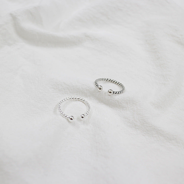 Lovcia Vintage 925 Sterling Silver Adjustable Ring Twisted-Rings-#966 & 3mm Vintage-#966 & 3mm Vintage